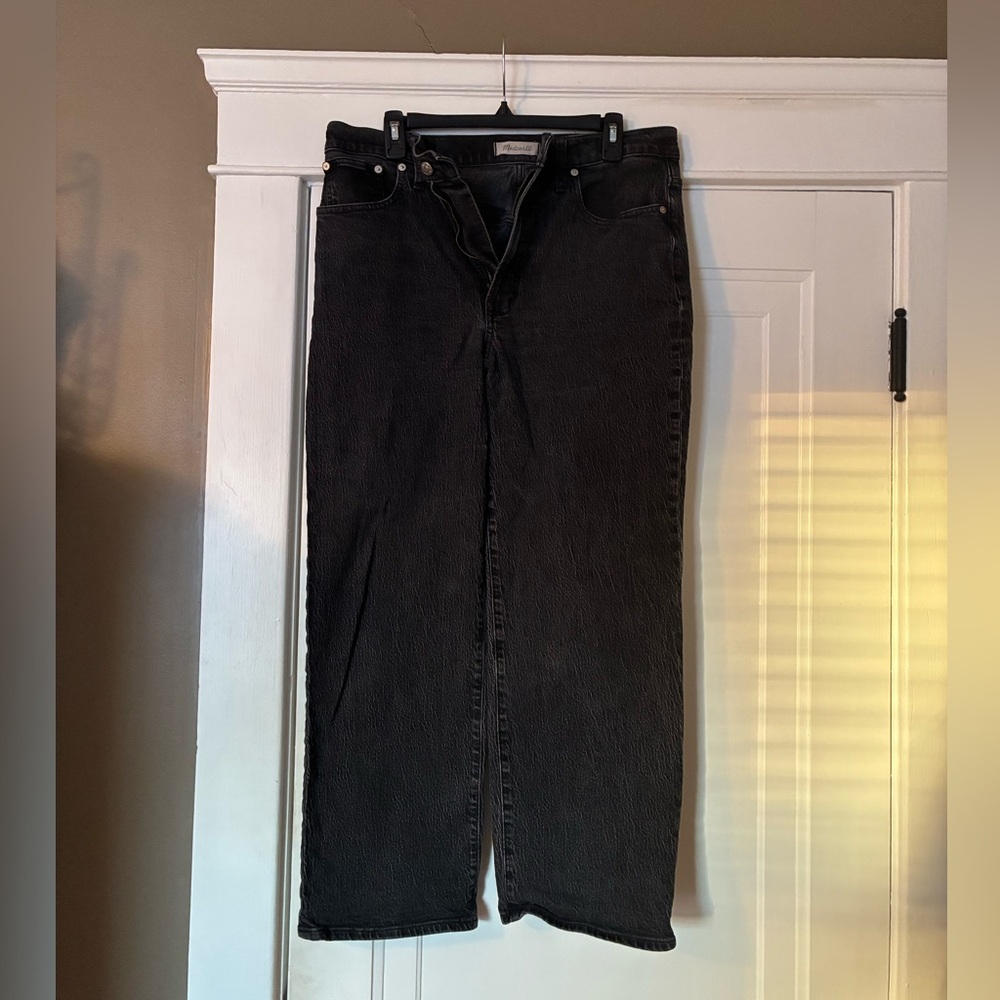 Madewell Women’s Black The Perfect Vintage Wide-Leg Jean.